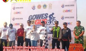 Gowes To GUS Semarakkan Balongpanggang, Bupati Gresik Ajak Warga Budayakan Hidup Sehat