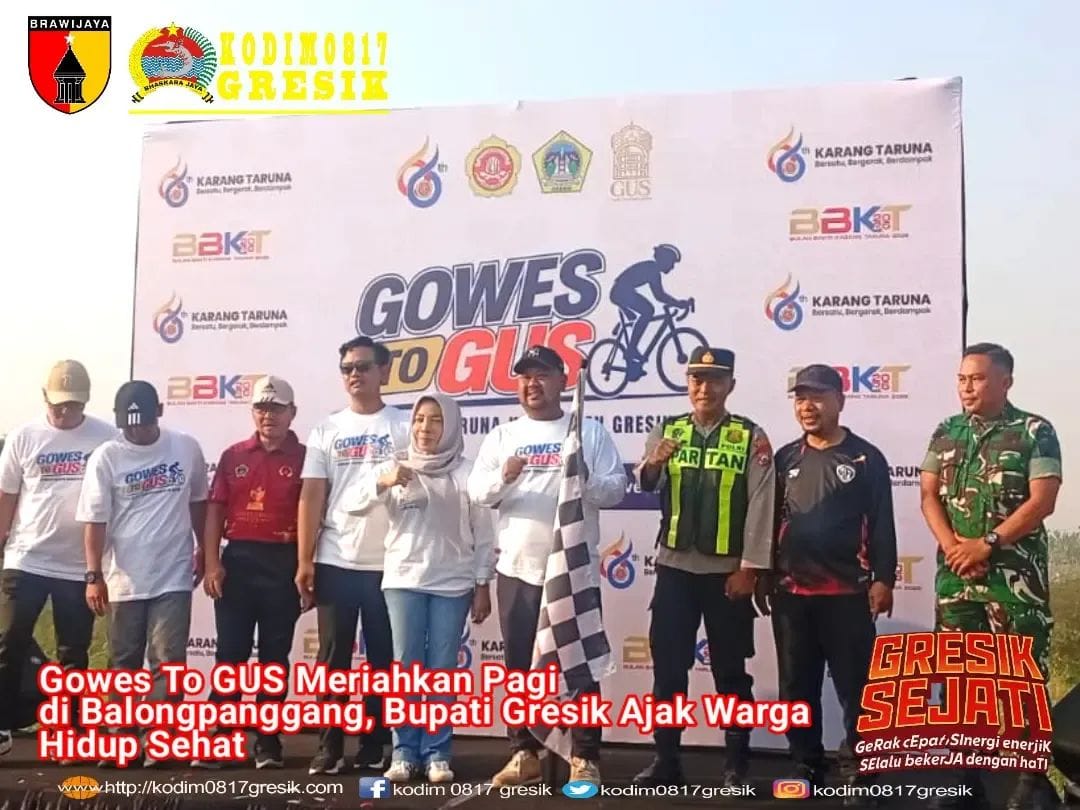 Gowes To GUS Semarakkan Balongpanggang, Bupati Gresik Ajak Warga Budayakan Hidup Sehat