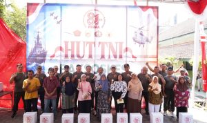 Wujud Nyata Kemanunggalan, Kodim 0808/Blitar Gelar Bakti Sosial Dan Baksoskes Serentak Sambut HUT Ke-81 TNI