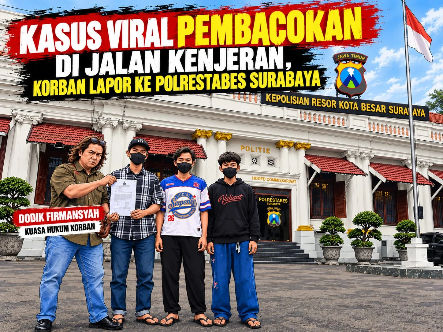 Warga Kapas Lor Surabaya Dilaporkan ke Polisi atas Dugaan Pembacokan